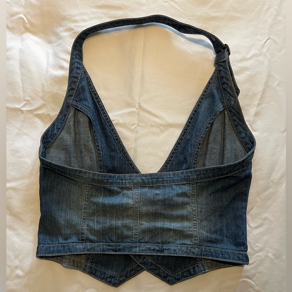 ubfree Women's Denim Halter Vest - Picture 4 of 5